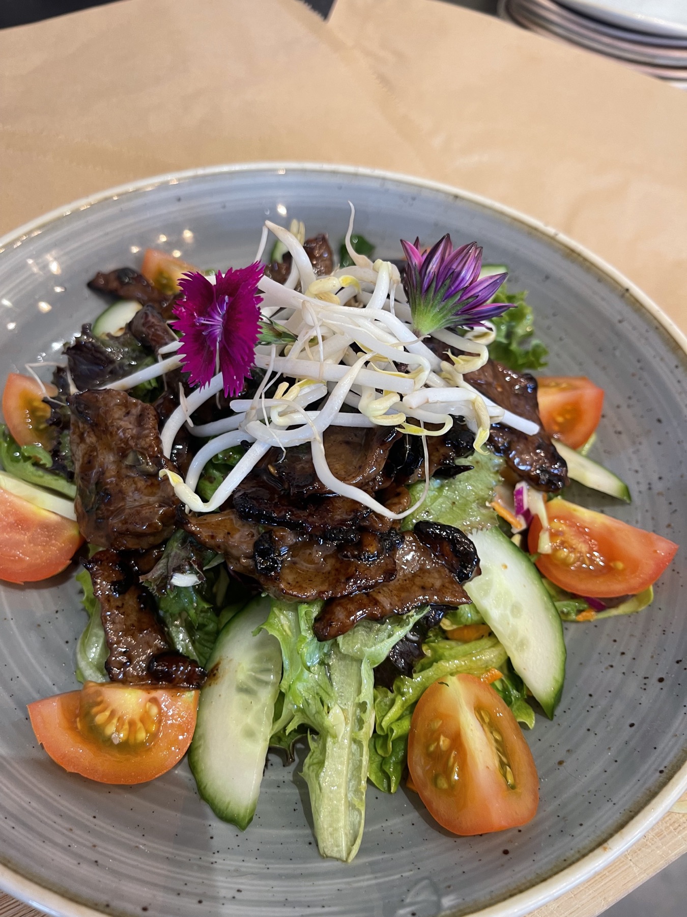 Thai beef salad served at Little Q